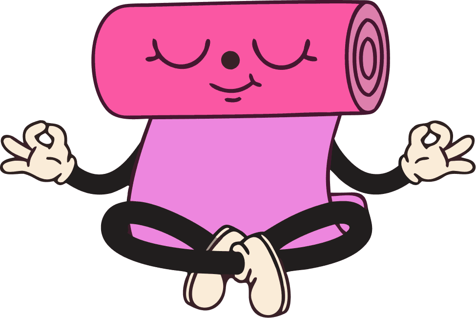 Tapete de yoga meditando