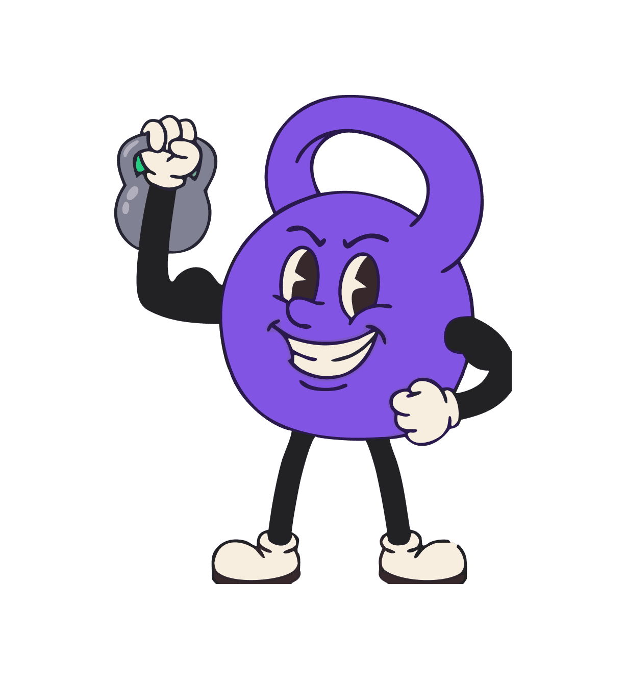 Personagem levantando peso